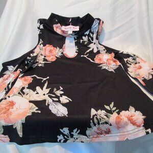 FLORAL COLD SHOULDER OFF THE SHOULDER TOP SIZE 2 MAYAH KAY NEW